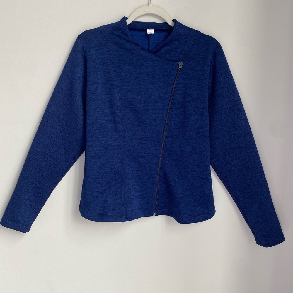 Rare New Balance Isaac Mizrahi Women's Asymmetric Zip Knit Bomber Style Jacket